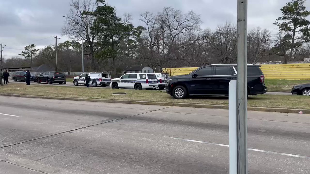 Officer-involved shooting at N. Wayside Dr. at Tidwell Rd in NE Houston.  Police say carjacking suspect got out of the car pointed a gun at officers. Suspect shot, still alive taken to hospital. No officers hurt