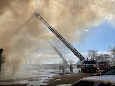 Some earlier arrival pictures from fire at 6940 S. I-35