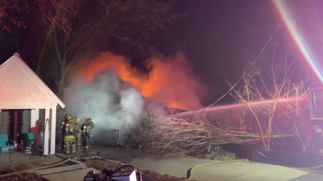 Dallas Firefighters on scene near White Rock Lake working a fire that damaged two homes. Firefighters believe one of the homes exploded. The fire is under investigation