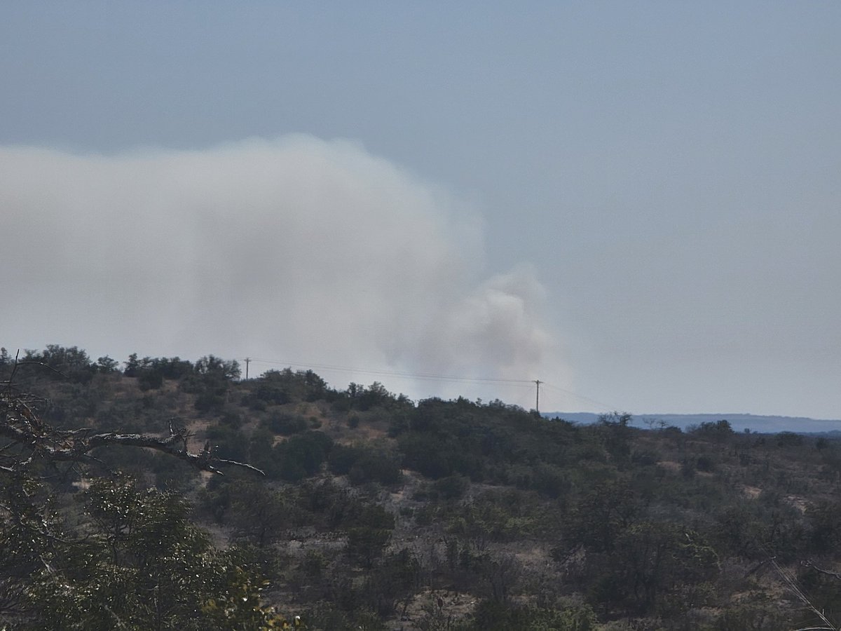 Reported fire in Blanco County, Texas. This is the BuddyFire, estimated 350 acres and 0% contained