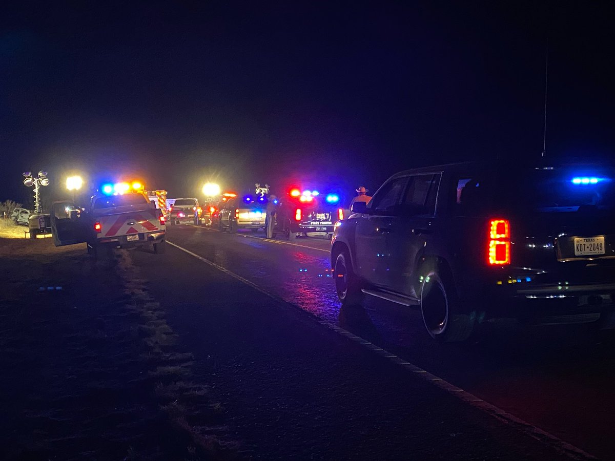 Scene in Andrews County at FM 1788 and Hwy 115.   Troopers confirm the crash involved a college bus. 