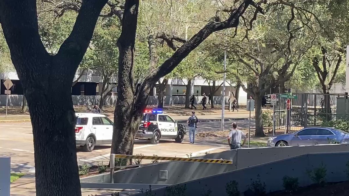 Houston police are responding to reports of an active shooter at a parking structure near the Edwards Cinema near the corner of Norfolk Street and Cummins Green. HPD Swat members were seen entering the scene just moments before