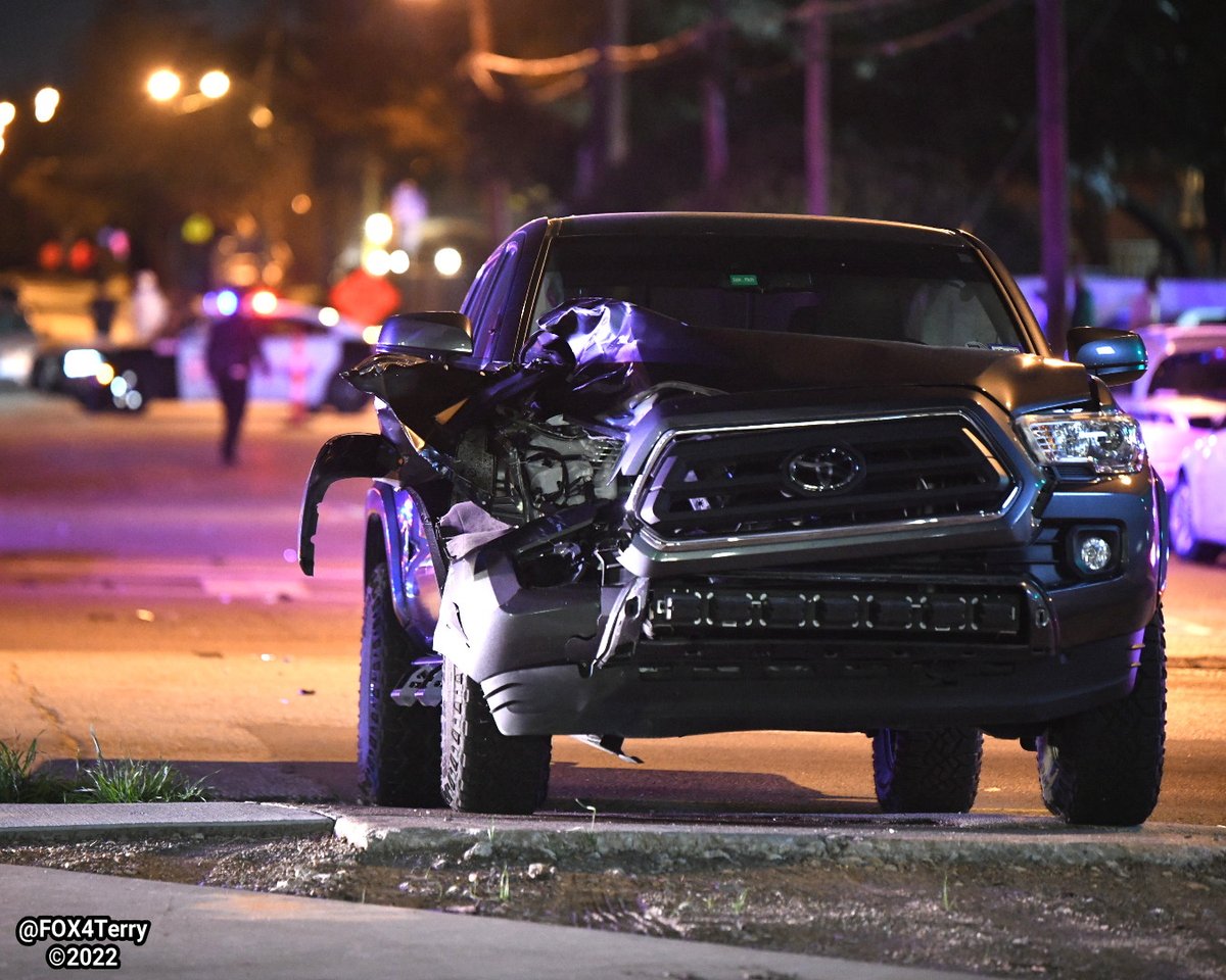 A man leaving The Tin Room bar along Hudnall St is struck by a pickup and critically injured. Police arrest the driver believing he's impaired.