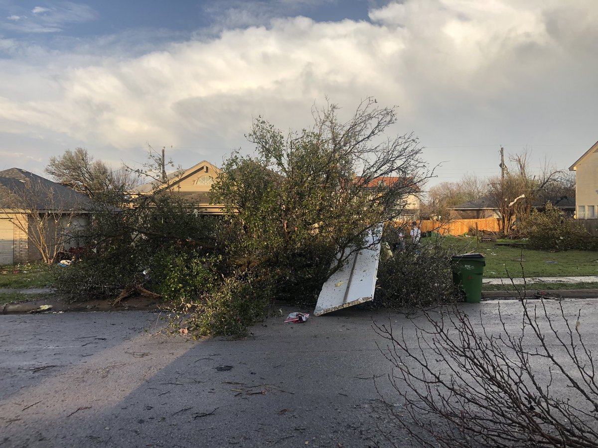 This is Southwestern Trail in Round Rock after tornado touched down. One resident calling it total destruction.