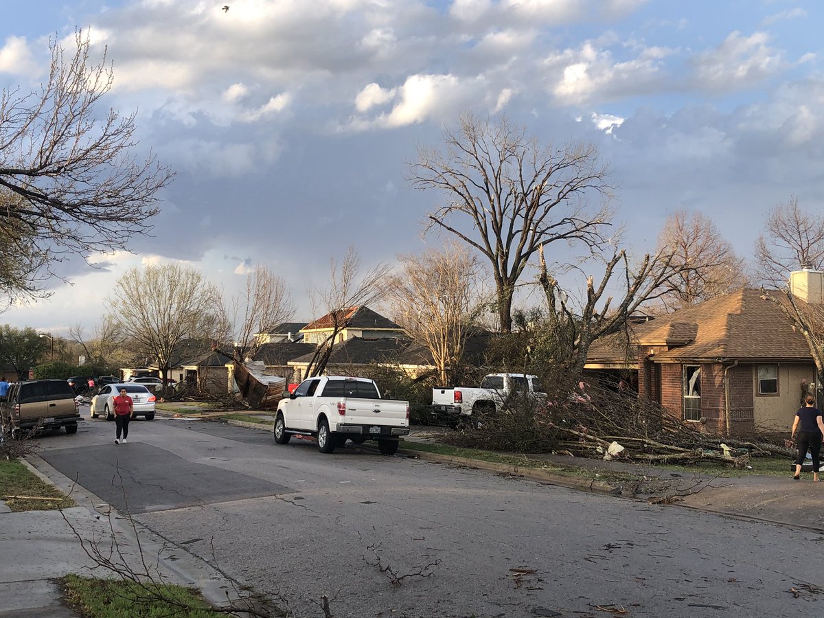 This is Southwestern Trail in Round Rock after tornado touched down. One resident calling it total destruction. 