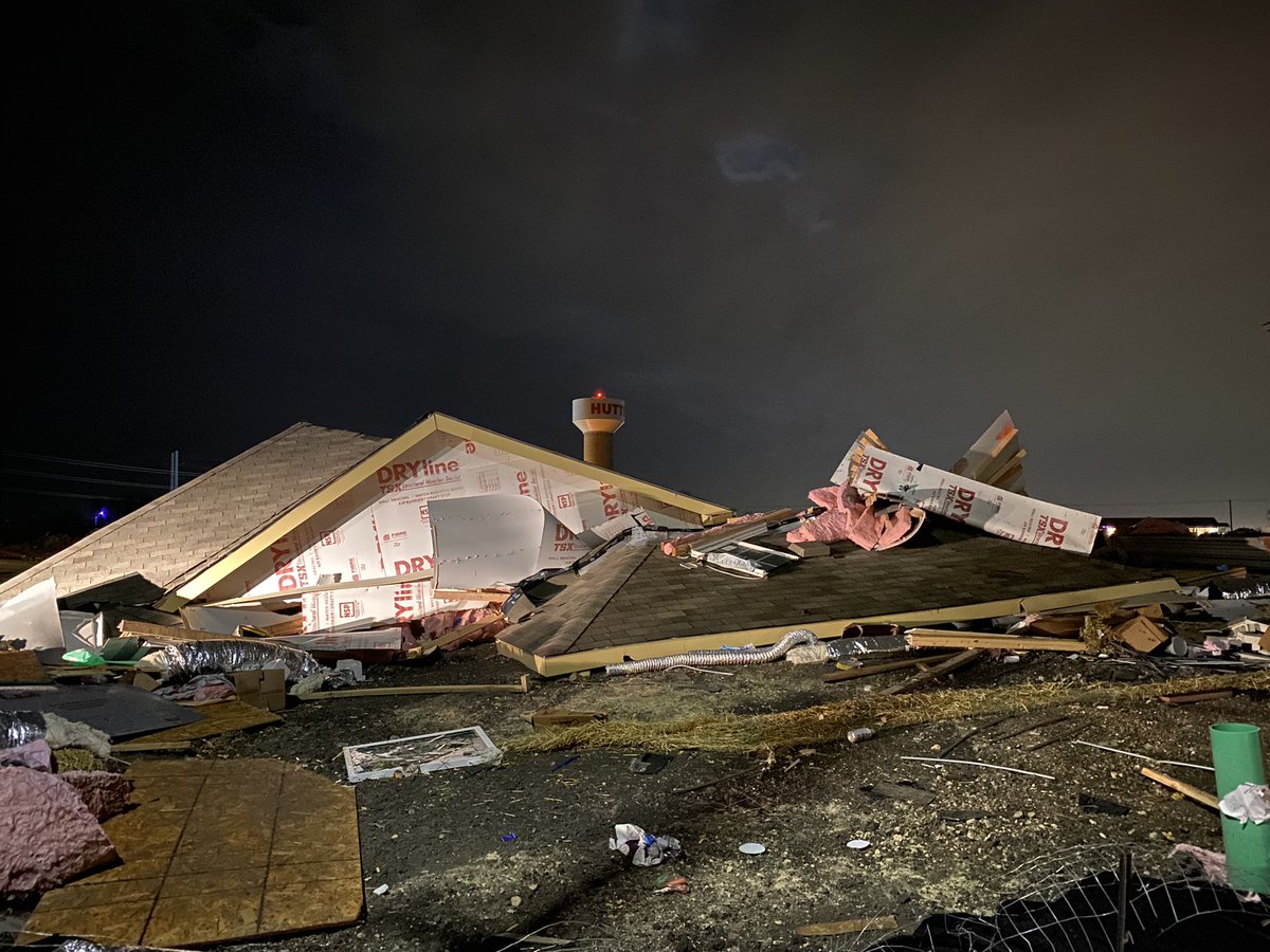 This development off Limmer Loop in Hutto has a lot of damage to homes. One home that was completed had the roof ripped off. There are other homes that were being built that have toppled over as well. 