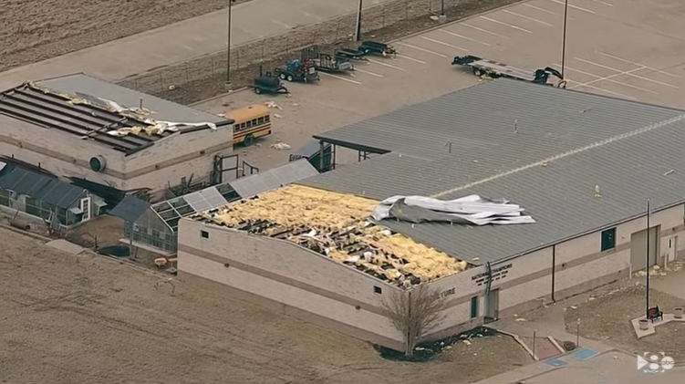 Here's an aerial look at the damage in Jacksboro after a radar-confirmed tornado hit the town yesterday. Fortunately, no severe injuries were reported.   