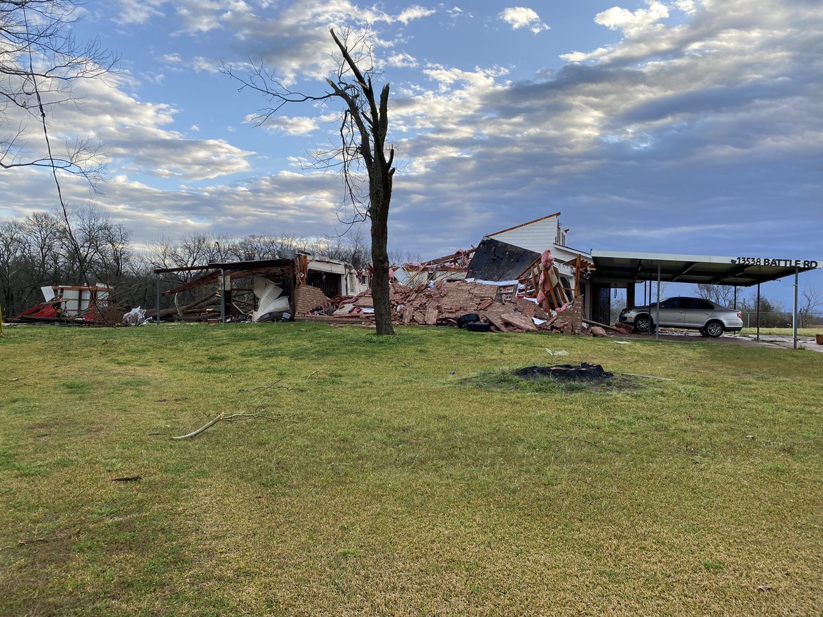 Beasley home destroyed. Firefighters tell they were responding to a gas leak when they discovered the home. They tell no one was inside the home when they arrived 