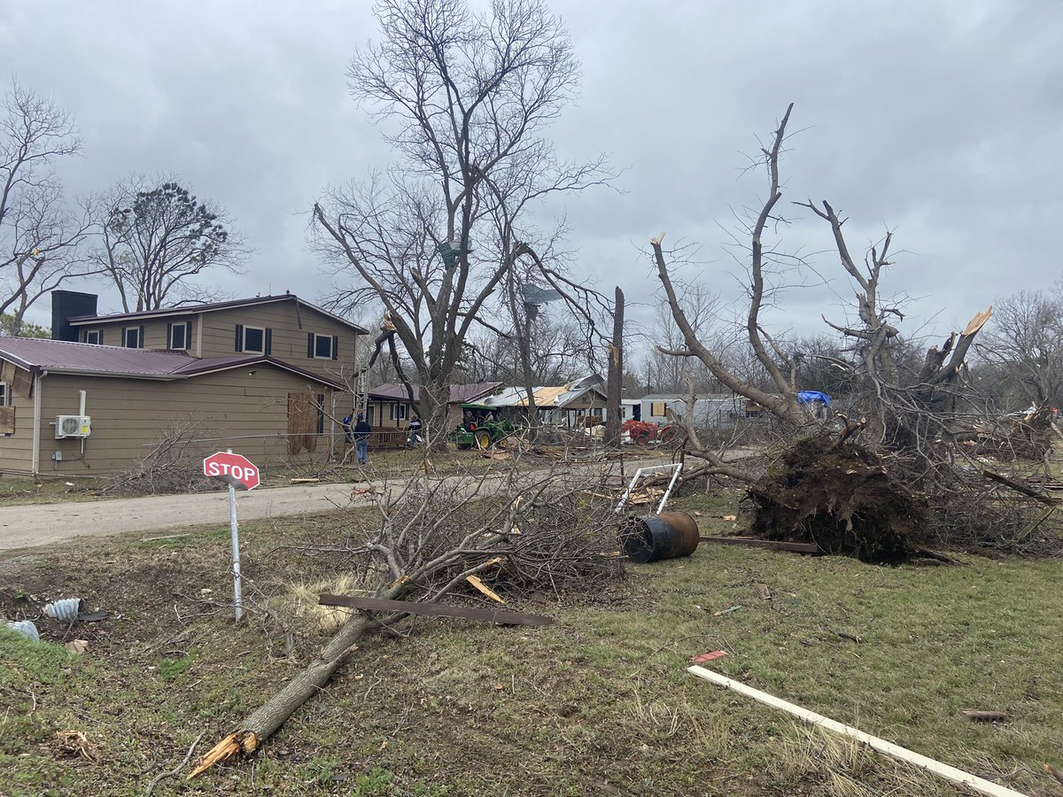 Sherwood Shores, Texas in Grayson County. Multiple streets in this neighborhood look like this