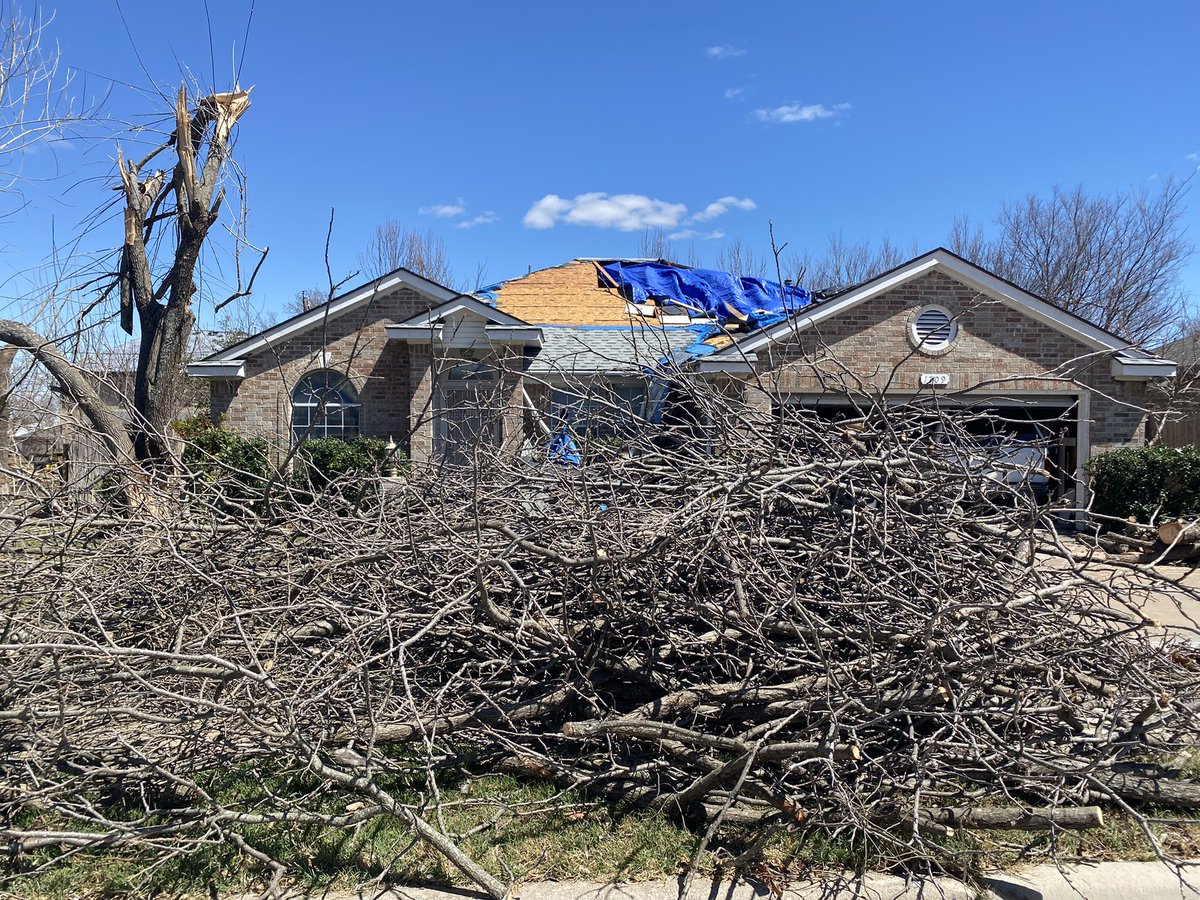 Round Rock where homeowners in Greenlawn Place are cleaning up after tornadoes ripped through their neighborhood Monday. One homeowner tells he hardly remembers anything from last night and today the reality is sinking in