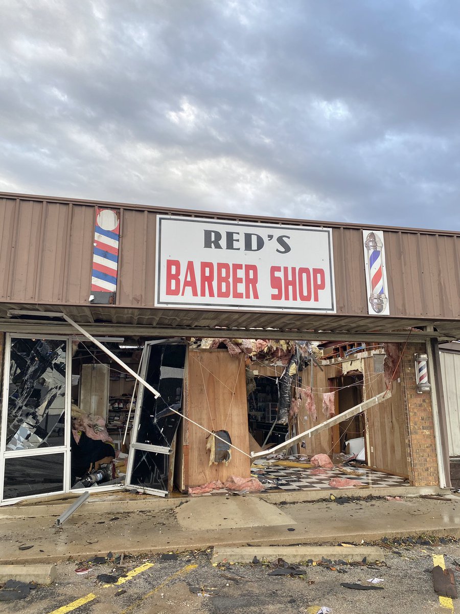 Pictures of the severe damage in Madisonville after a reported tornado touched down last night