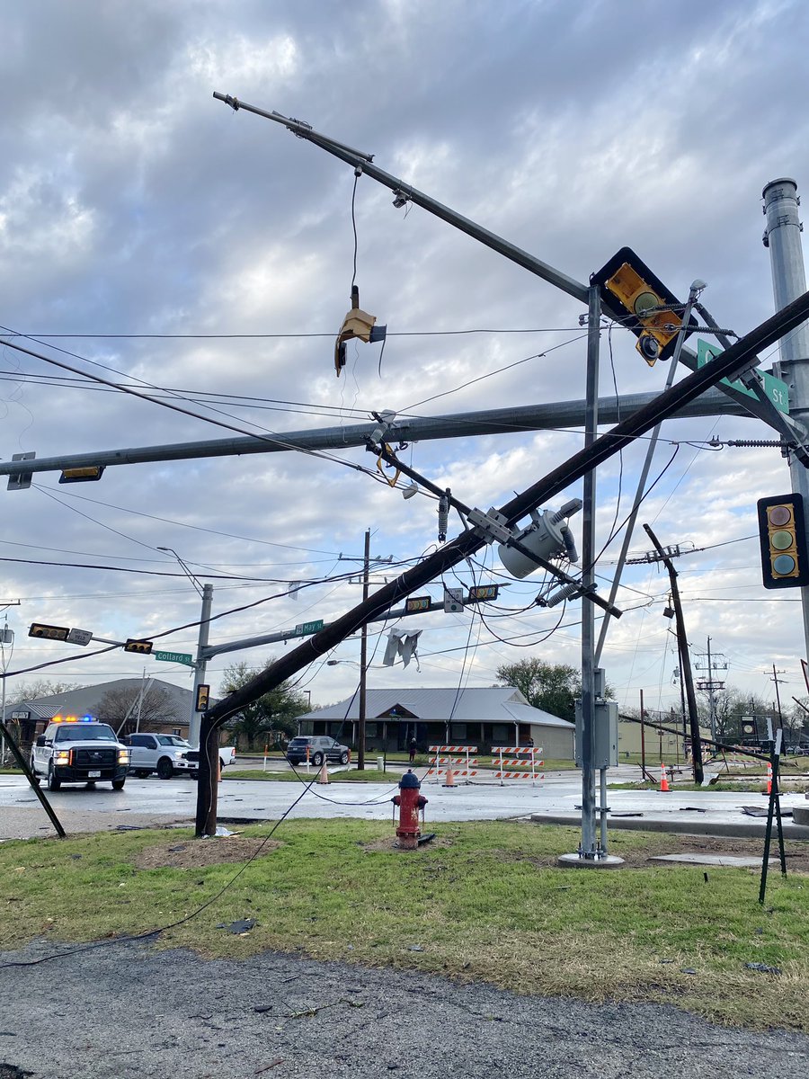 Pictures of the severe damage in Madisonville after a reported tornado touched down last night