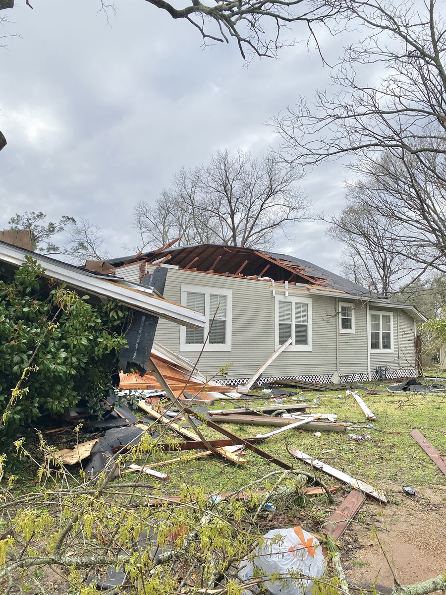 More pictures of the severe damage in Madisonville after a reported tornado touched down last night