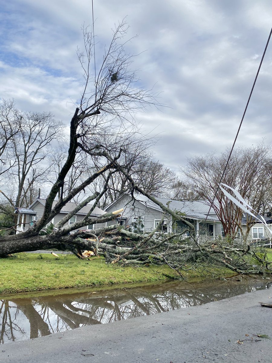 More pictures of the severe damage in Madisonville after a reported tornado touched down last night