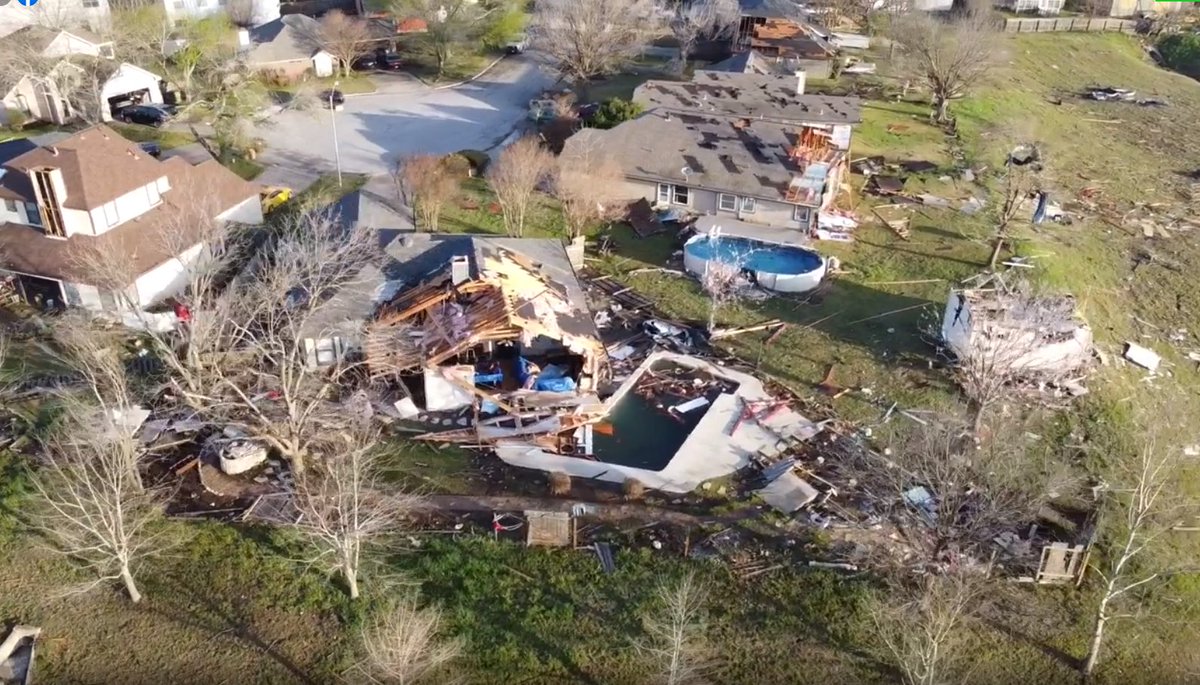 A tornado swept through the South Creek neighborhood in Round Rock Monday evening. Drone video shows how much damage was caused.     