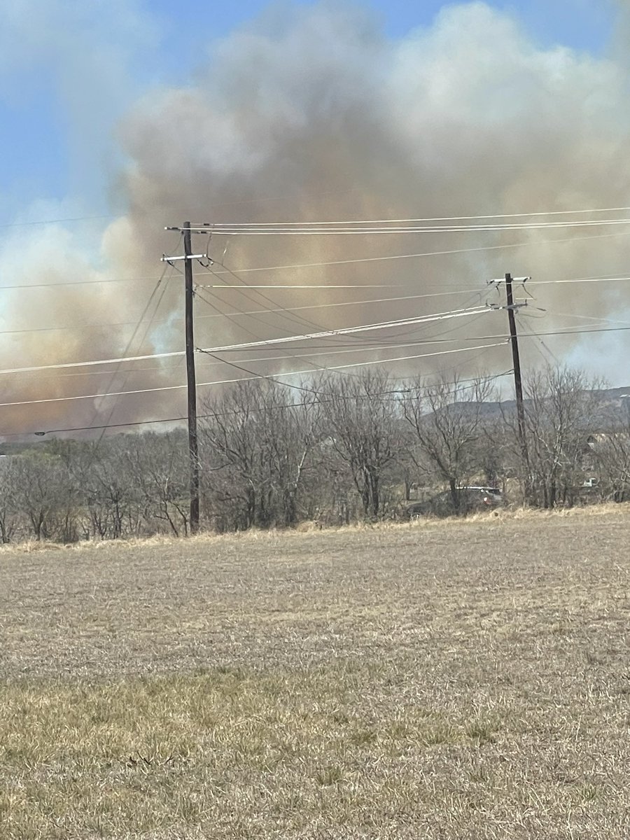 More evidence of the high grassfire danger todaygrassfire in Comfort this afternoon too