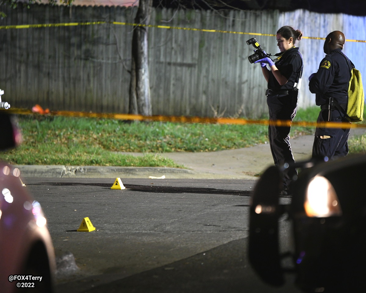 Shots fired in South Dallas. Police respond and find a man lying dead in the street