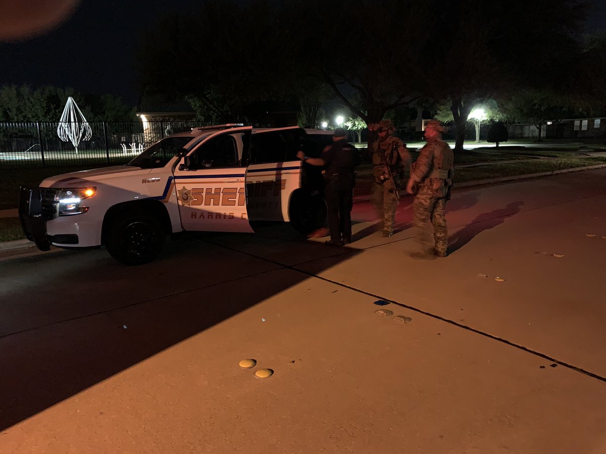 SWAT and mental health units responded to a barricaded suspect on Woodsburgh Ln in Cypress. They negotiated with suspect who surrendered without incident.