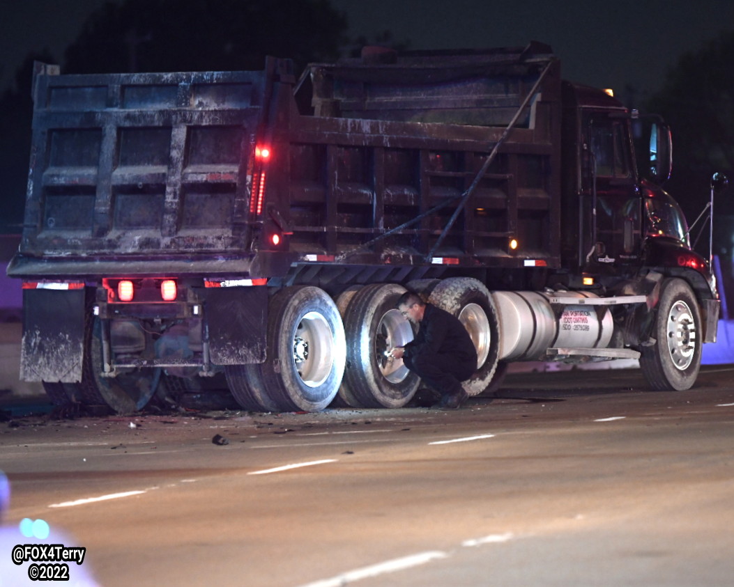 DFWtraffic Forest Ln at LBJ shut down as Dallas police investigate a deadly crash between Can-Am motorcycle and a dump truck. 