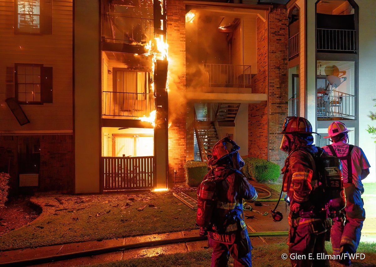 Two FWFD units remain on scene of the 3-alarm apartment fire from earlier this evening. The cause of the fire is under investigation.