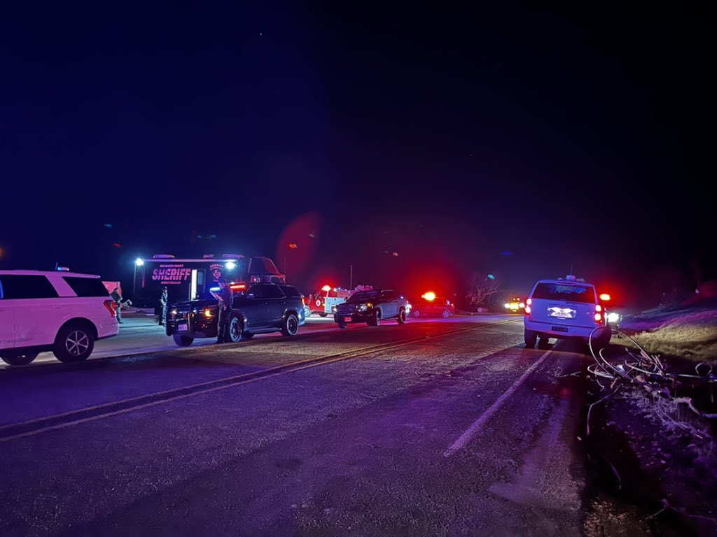 Storm damage at FM 2483 and Cedar Valley Road 