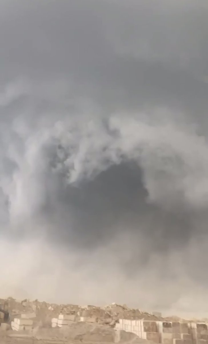 A close up look at what looks like a tornado forming Tuesday early evening in Florence, Texas in northwestern Williamson County.