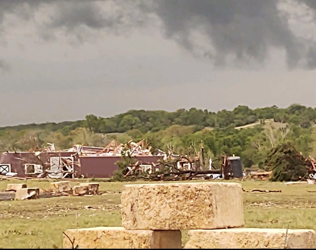 More damage pictures coming in from the Florence, TX area near Buttermilk Rd.  