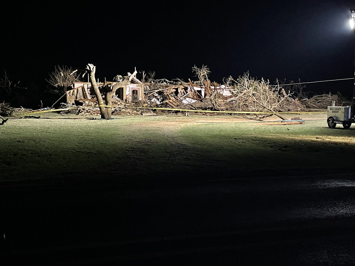 Per Bell County Judge David Blackburn 23 injuries reported in connection with Tuesday night's twister in Salado.  12 taken to hospitals by emergency services to be assessed—Blackburn couldn't tell if any remained hospitalized.   Should have more info tomorrow