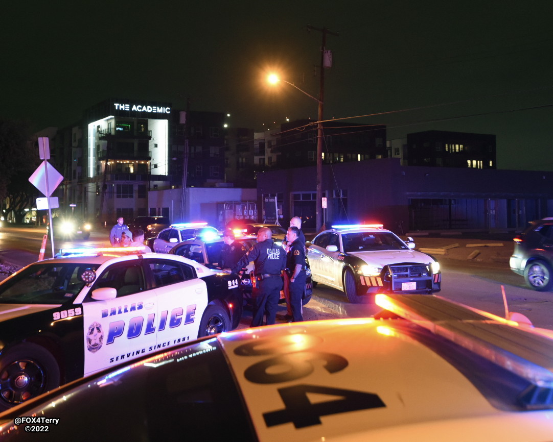 Shots fired at a luxury apartment building in East Dallas leaves two men seriously wounded.