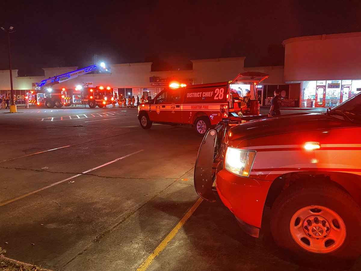 Scene of a 2 alarm fire on Richmond near Gessner. Looks like a business called Dominican Grocery & Deli is where the fire broke out. Firefighters have it under control