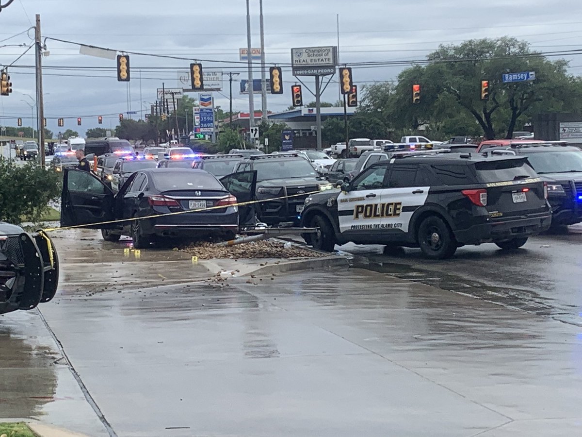 Major shooting at the intersection of Ramsey and San Pedro. Near a QT.