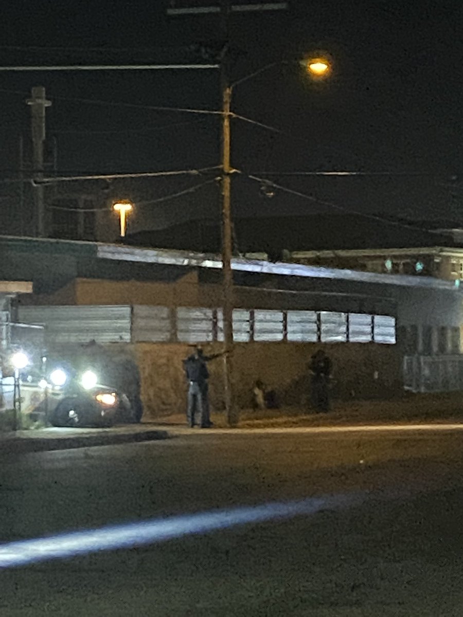 Shooting on Noble leaves one person with life threatening injuries.   Police say no arrests have been made but since we arrived on the scene just after 10 p.m. police have been talking to the man sitting up against the wall in the white shirt