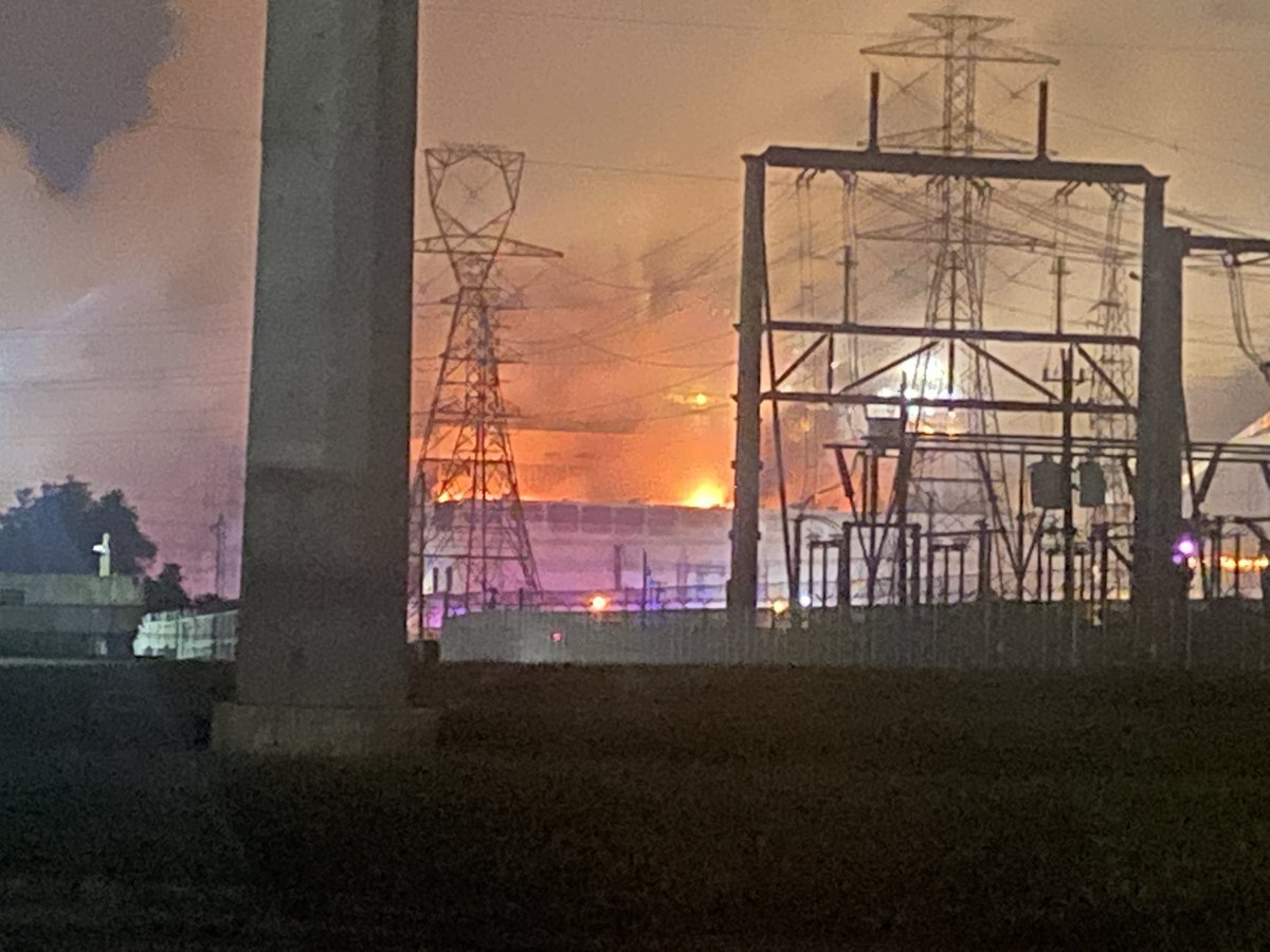 A multi alarm fire is burning at NRG's W.A.Parish Generating Station near Richmond, TX. Fire Departments from all over Fort Bend County are responding. So far no reports of injuries or if this will effect the electric generating ability of the plant