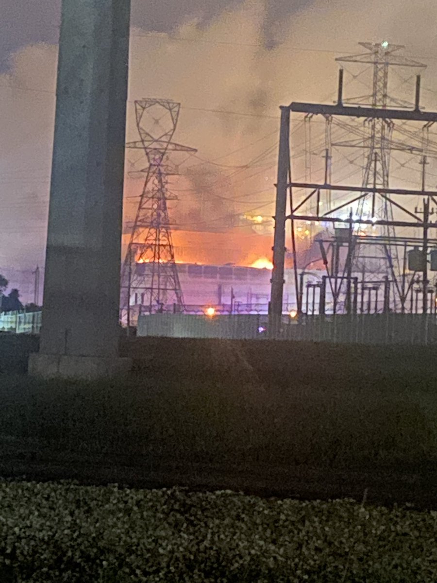 A multi alarm fire is burning at NRG's W.A.Parish Generating Station near Richmond, TX. Fire Departments from all over Fort Bend County are responding. So far no reports of injuries or if this will effect the electric generating ability of the plant