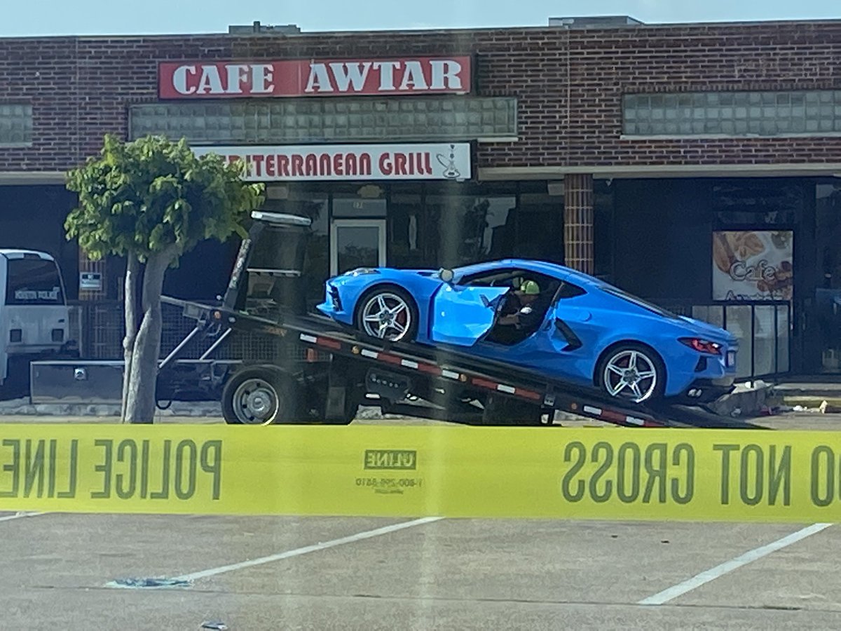 HPD says this Corvette was at the center of a robbery attempt gone wrong.  The owner allegedly shot and killed the robbery suspect outside a late night restaurant on Richmond.