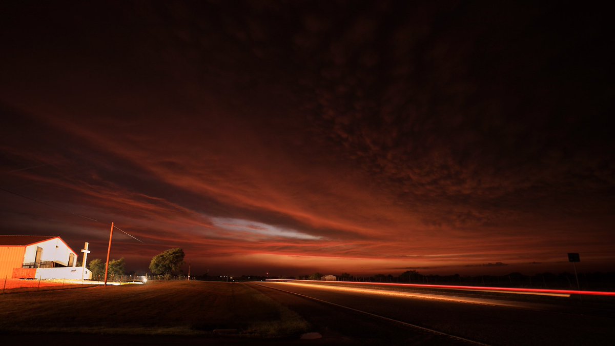 A gap between T-storms and the western horizon promised good light. Instead of chasing the core of the weather. Just in time, the good people at Boots N Saddle Cowboy Church of Gatesville, Texas, appeared on the horizon