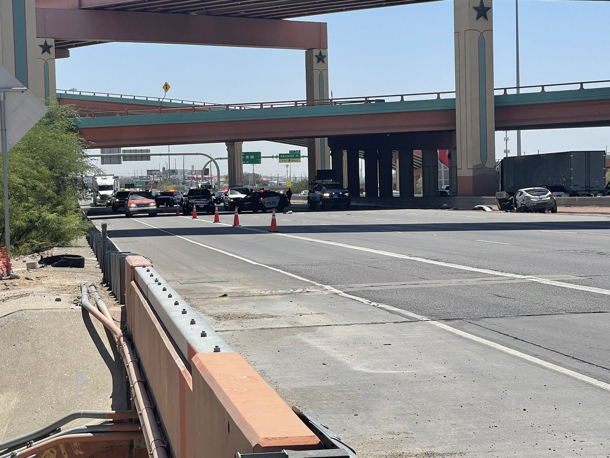 A one vehicle crash on the Spaghetti Bowl headed west has sent one person to the hospital with life threatening injuries. Traffic is backed up heading east and west.