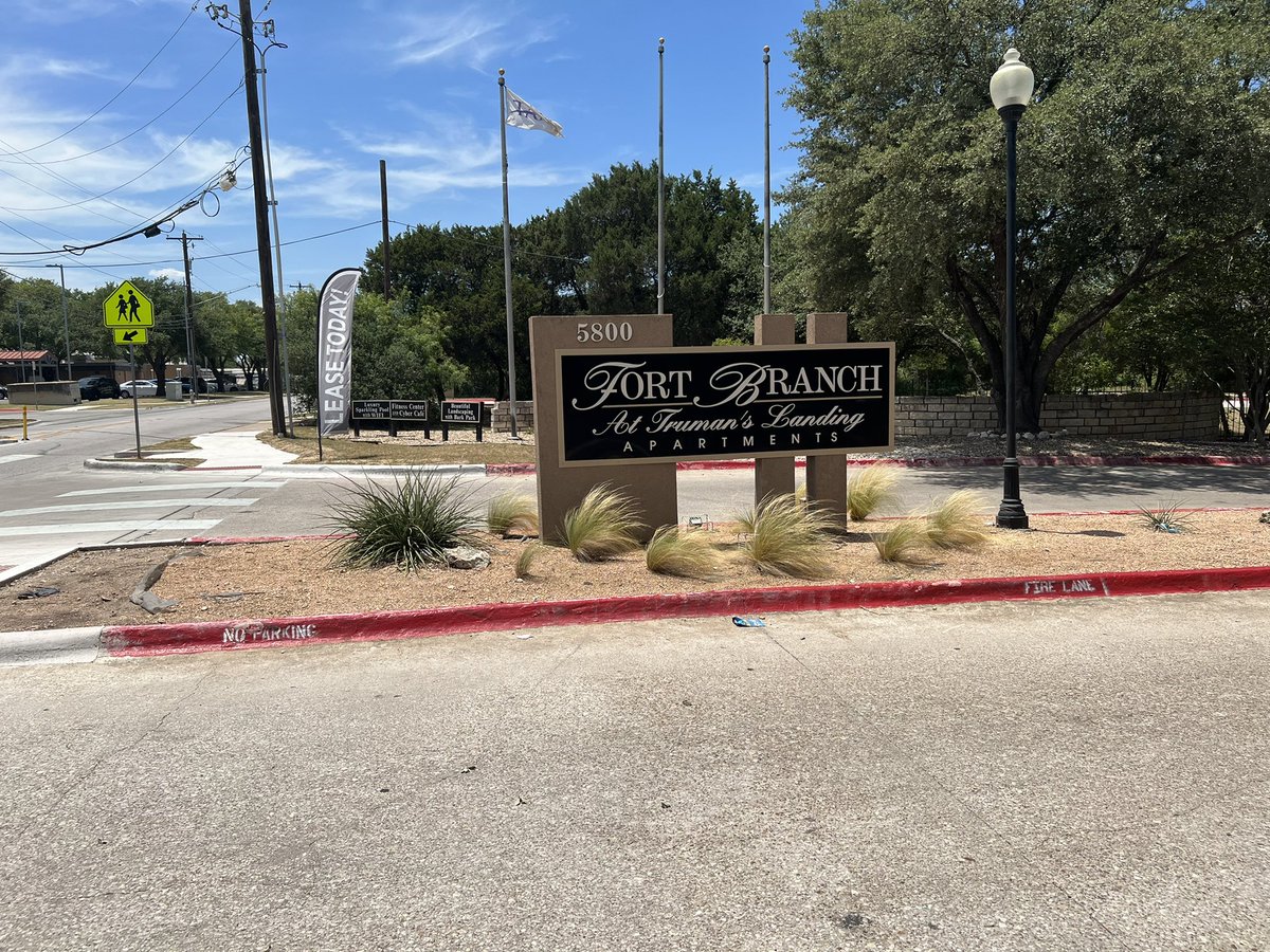 A man has barricaded himself inside an apt at Fort Branch at Truman's Landing in E Austin after shooting another man. Police say it started with a disturbance.