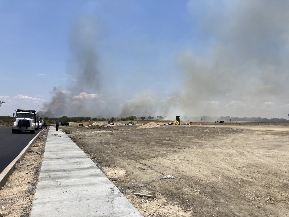 Bexar county DISTRIC 2 along with JBS Fire and Castroville fire are working a good size brush fire. This happening off Hwy 90 and fm 211. Fire seems to be under control