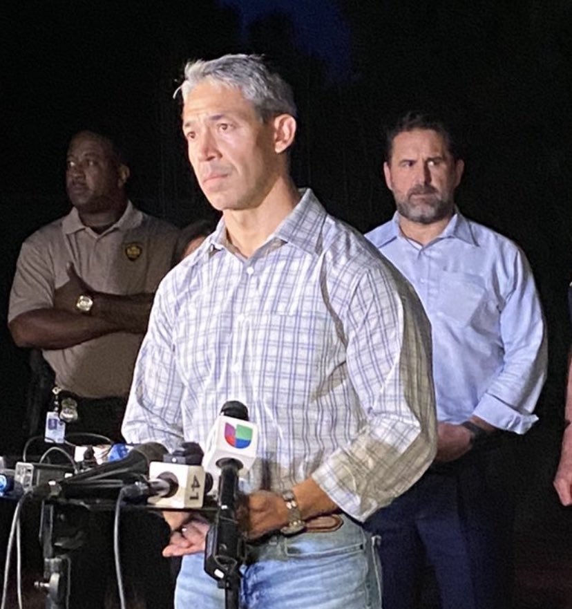 San Antonio Fire Chief confirms 46 people were found dead inside a tractor-trailer on city's Southwest side. 12 adults and 4 children were taken to area hospitals for heat related injuries. Mayor Ron Nirenberg calling the incident a horrific human tragedy