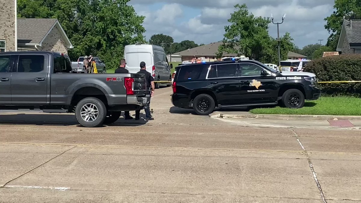 Scene of a fatal Officer involved shooting in Port Neches on the 1700 Block of Merriman St .