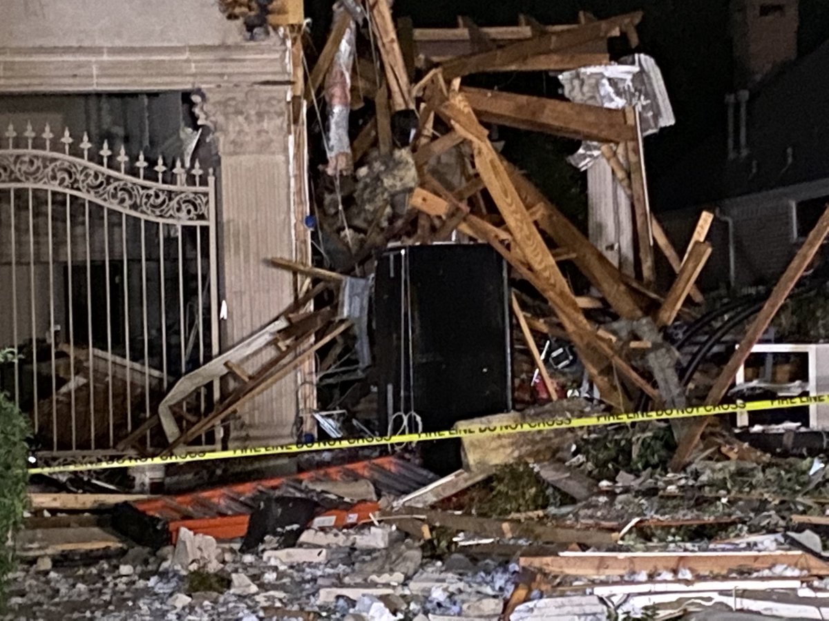 First close up look at the damage to a home in Plano Tx after an explosion last night. A second home was also damaged from the blast. ATMOS Energy is investigating. Plano Fire Rescue PIO says no one was home and no injuries reported