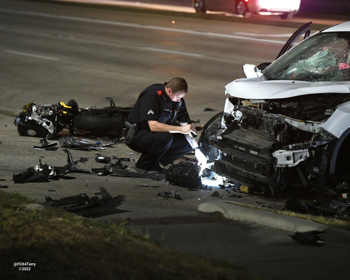 A motorcyclist is dead after an overnight high speed crash. This occurred along Great Trinity Forest Way near Bonnie View Rd. 