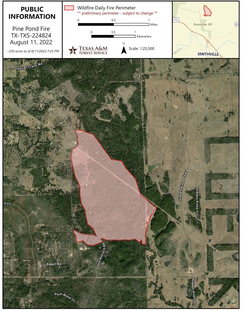 Firefighters are monitoring and fighting the Pine Pond Fire in Bastrop County.   At last checked, the fire is 320 acres and 10% contained.   