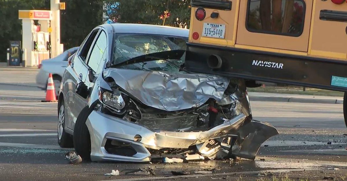 A school bus was involved in a crash early Friday morning at the intersection Thousand Oaks Drive and Wetmore Road. San Antonio Police officials confirm that no students were on board the bus.