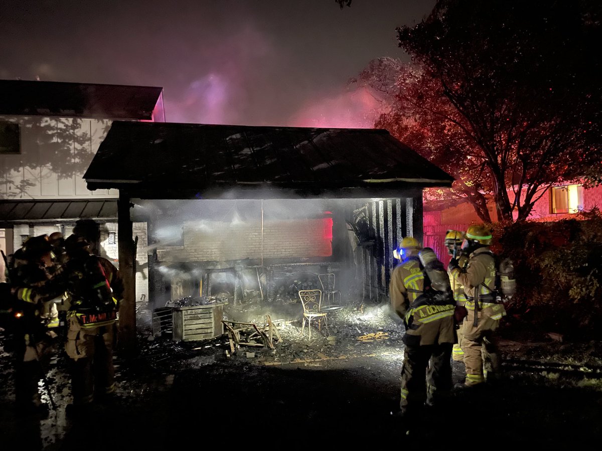 Fire 10700 blk of Mourning Dove. Fire in shed extended to rear of 2 story home. Fire confined to mostly exterior. Now out with no injuries. Cause related to BBQ