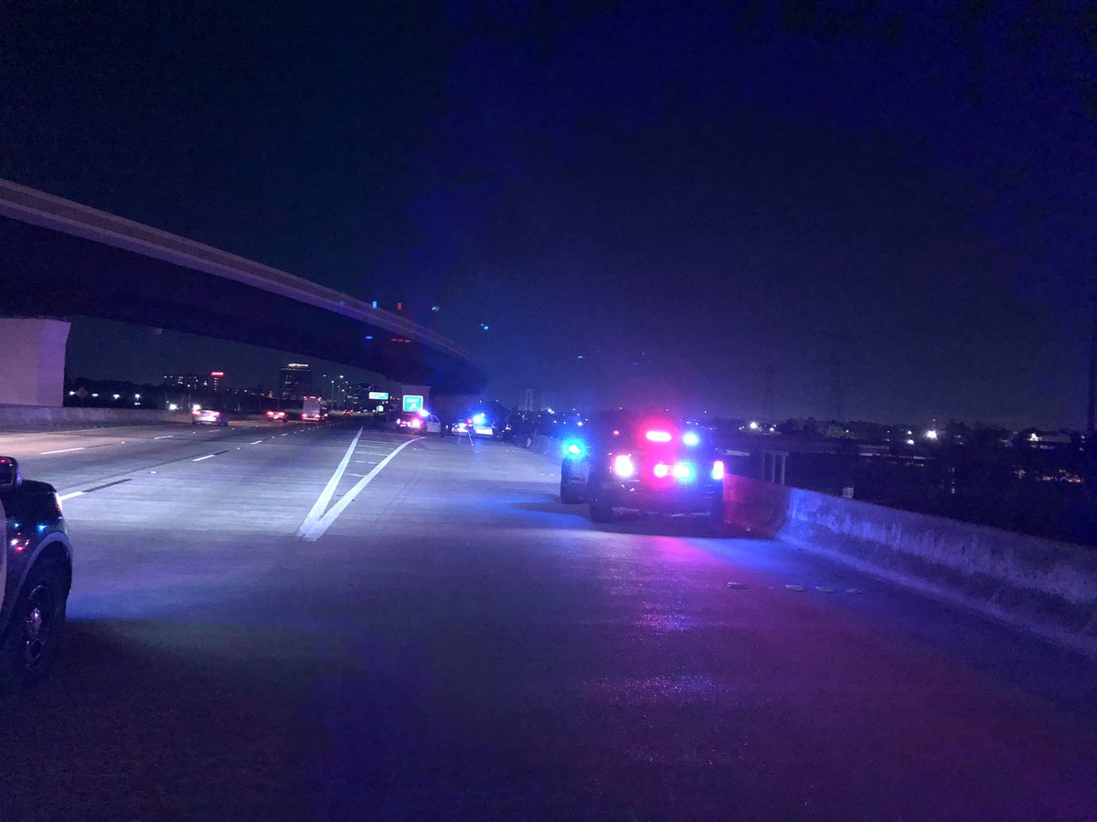 Houston Police:North Belt and VCD officers are working a fatal accident E/B BW 8 at IH 45. Vehicle was on the fly over from S/B IH 45 to E/B BW 8 when the driver went over the rail and fell on to BW 8