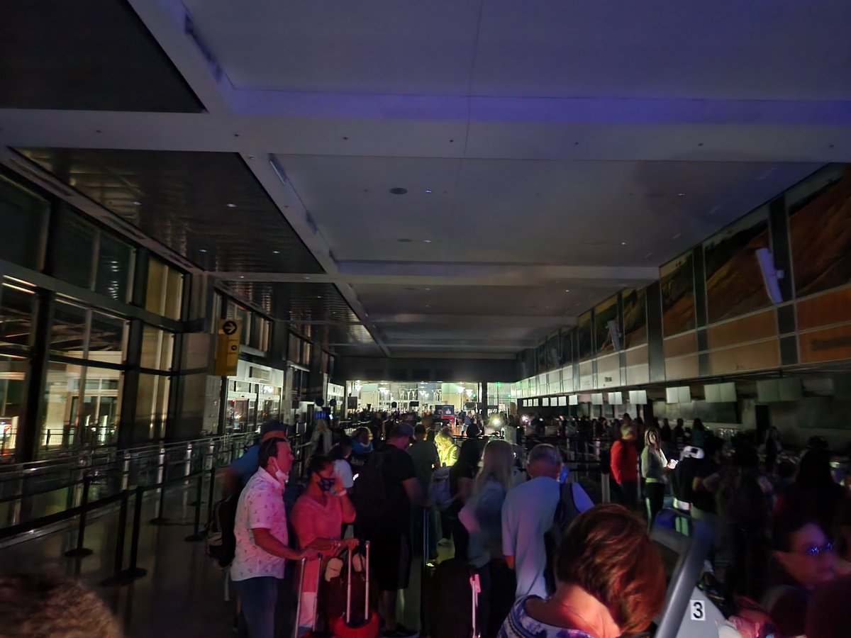 Power is out inside the terminal at Austin-Bergstrom International Airport. APD says airport police are blocking entrances into the airport.