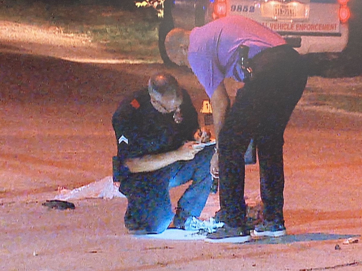 Dallas Police searching for the driver that hit a pedestrian while shooting at another person from his car. The driver and the intended target fled the scene. The pedestrian died later at the hospital