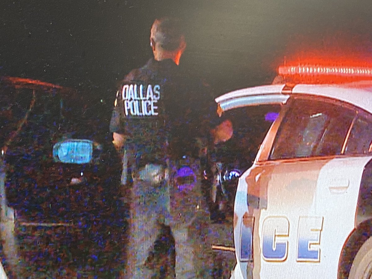 Dallas Police searching for the driver that hit a pedestrian while shooting at another person from his car. The driver and the intended target fled the scene. The pedestrian died later at the hospital